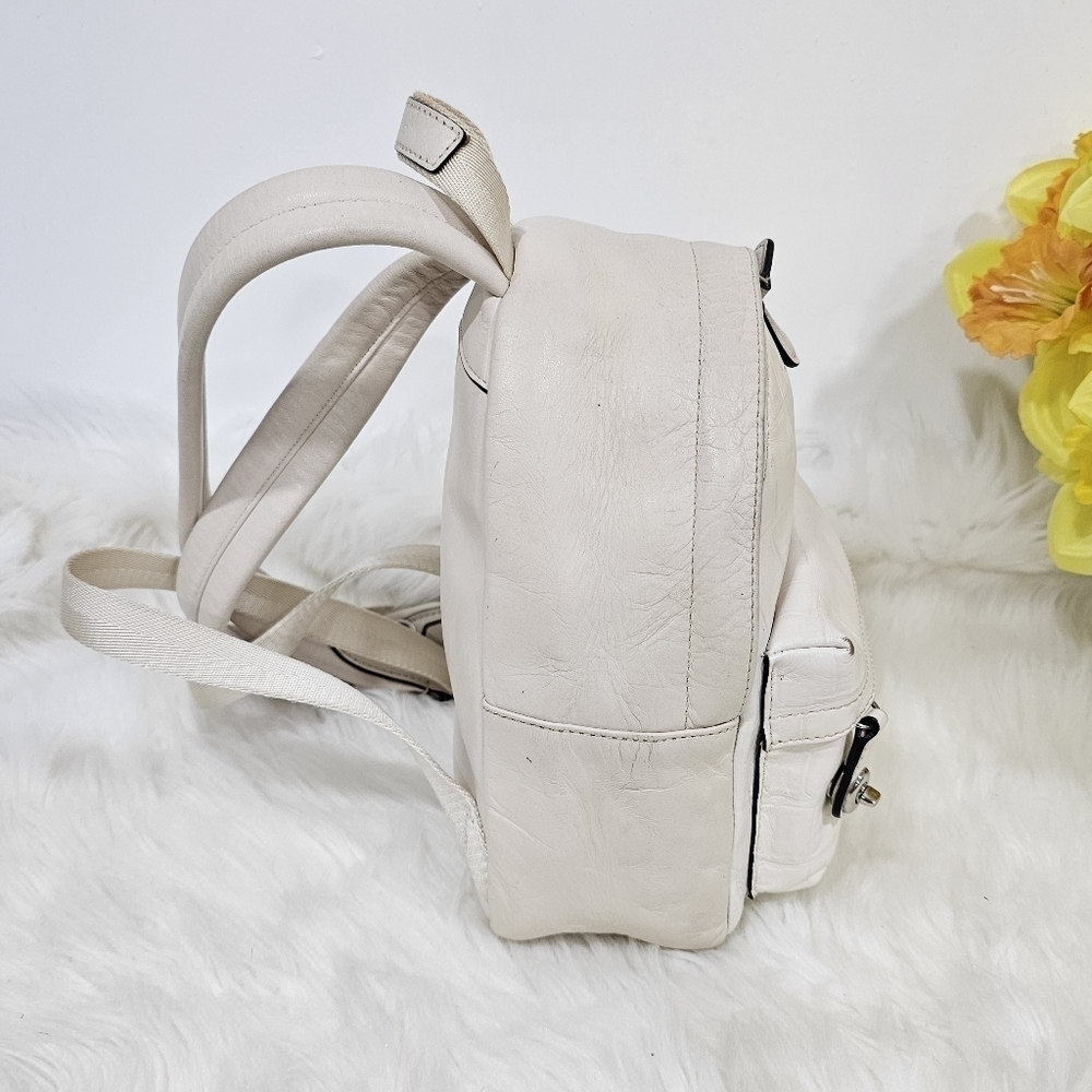 Coach Ivory Croc-Embossed Backpack - Picture 11 of 15